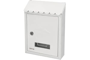 PROMOTION & BEYOND MAURER Black Painted Steel Letterbox with Roof