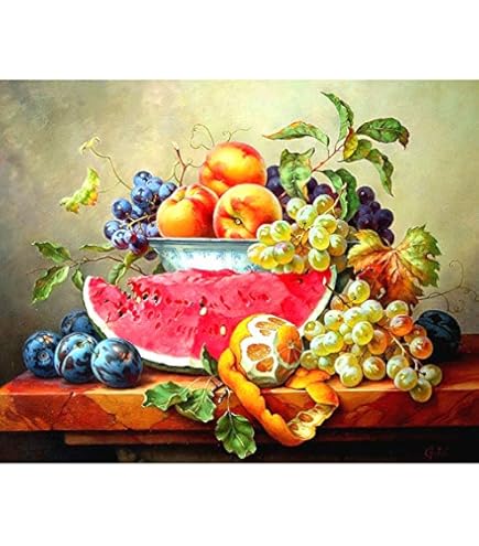 Peinture Diamant Painting Nature Morte De Pomme Complet Peinture Numero Adulte Strass Broderie Diamant Art Dots Point De Croix 30x40cm Grand Diamond