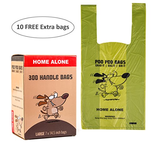 Preisvergleich Produktbild Hundekotbeutel, biologisch abbaubar, Tragegriffe, 300 Kotbeutel, umweltfreundlich