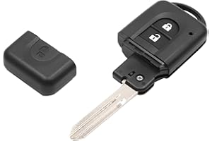 sourcing map 2 Button Key Fob Remote Case and Uncut Key for Nissan Micra Xtrail