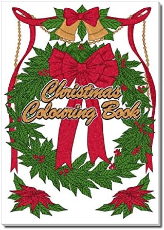 Christmas Colouring book 24 Pages Size A5 With 12 Different Christmas motif and 12 patterns to color