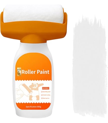 Mini Rullo Per Ritocchi Parete – Vernice Bianca Coprente Per Graffi E Macchie, Design Compatto E Pronto All’uso, Ideale Per Piccole Riparazioni Domestiche