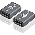 LANMU 2-Pack HDMI Coupler,8K 2.1 Female to Female Coupler Connector Extender, HDMI Extension Adapter HDMI Joiner with 8K/4K@6