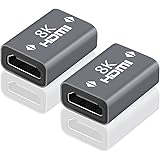 LANMU 2-Pack HDMI Coupler, 8K&4k 2.1 Female to Female Coupler Connector Extender, HDMI Extension Adapter HDMI Joiner for HDTV