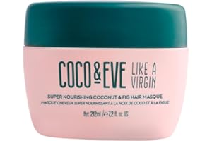 Coco & Eve Like a Virgin Maschera per Capelli | Maschera Idratante Capelli | Maschera Capelli Secchi | al Cocco e Fichi e spazzola districante per capelli (212ml)