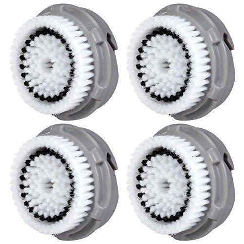 Replacement Brush Head Normal Skin for Clarisonic MIA & MIA 2, PRO, PLUS Facial Cleansers (4-Pack)