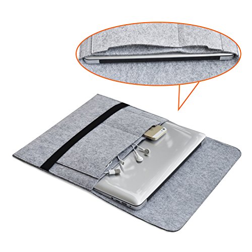 iProtect Schutzhülle MacBook Pro 15″ Zoll Filz Sleeve Hülle Laptop Tasche grau - 6