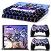 Produktbild RemyCoo PlayStation 4 Beliebte Fortnite Battle Royale Vinyl Decal Haut Aufkleber für PS4 Konsole + 2 PCS Haut für PS4 Controller - Blau