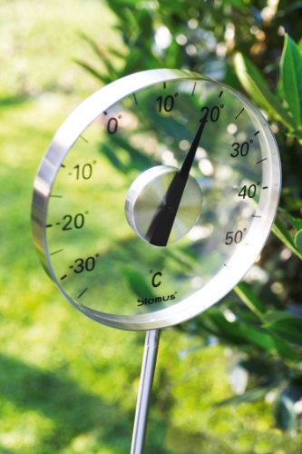 Blomus 65242 GRADO – Gartenthermometer Celsius – Edelstahl matt – Acrylglas Höhe 143 cm Ø 20 cm - 2