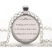 Freundschaft Halskette Zitat Anhänger, Einzigartige Schmuck Geschenkideen für Freunde