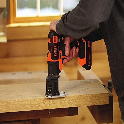 Black+Decker 18V Akku-Multifunktionswerkzeug Multievo, Multifunktionsmaschine, Starter-Set inkl. Bohrschrauberkopf, 2x 1.5Ah Li-Ion Akku, Ladegerät, Koffer, LED-Leuchte, Softgriff, MT218KB - 10