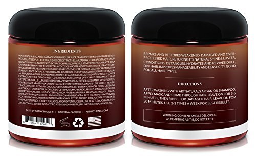 ArtNaturals Arganöl Haarkur Conditioner Maske – mit Aloe Vera & Keratin – 236ml – Sulfat Frei - 2