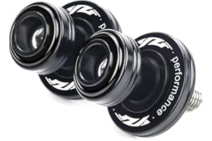 LLIDFONK Für Yamaha YZF R1/S/M R3 R6 R7 R9 R25 R125 YZFR1 YZFR3 YZFR6 YZFR7 YZFR9 Aluminium 6mm Motorrad Zubehör Schwinge Spulen Schieberegler Ständer Schrauben (Schwarz)