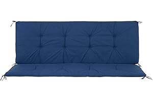PATIO Zestaw poduszek na ławkę ogrodową 158x55x5 cm Girona poduszka na siedzisko poduszka na oparcie poduszka na huśtawkę poduszka pikowana niebieska