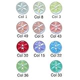 11.5mm Plastic Round Baby Star Buttons White - Pack of 100 Buttons
