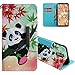 Produktbild HMTECH For Huawei Mate 20 Pro Hülle Glitzer Ahornblätter Panda Leder Flip Bookstyle Standfunktion Karten SlotTasche Brieftasche Etui Case Compatible with Huawei Mate 20 Pro,Diamond Maple Leaves Panda
