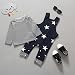 Baby Set,Eenkula 2016 New Baby Boys Pants Sets Stripe T-shirt Top Bib Pants Overall Outfits For 0-24M (80, Navy)