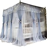 ❤ El paquete incluye: cortina de cama x 1, soporte / poste de metal, instrucciones de instalación, no necesita comprar otros accesorios.