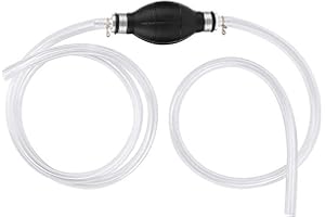 Joyan Pompa ręczna 2m, przenośna pompa wodna z 2 zaciskami zaciskowymi, pompą do transferu paliwa, pompą wysokoprężną, ręczną rurą syfonową do benzyny/oleju/oleju napędowego/cieczy/wody