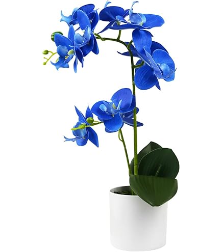 LOVEYue Fiore Artificiale Orchidea Con Farfalla, 75 Cm, Per Matrimonio O Casa - 3