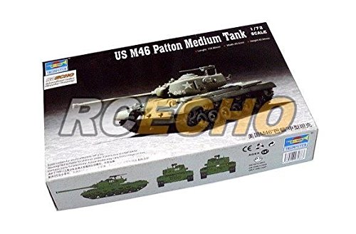 RCECHO® TRUMPETER Military Model 1/72 US M46 Patton Medium Tank Scale Hobby 07288 P7288 with RCECHO® Full Version Apps Edition
