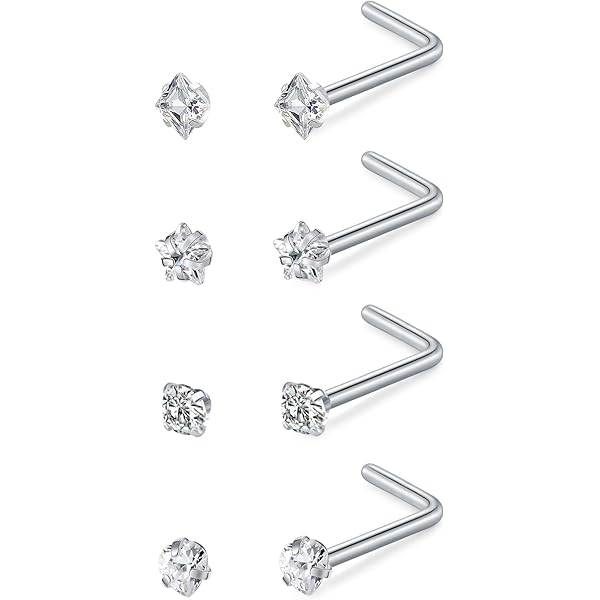 Piercing au nez,silver-9--Clous De Nez Papillon Étoile Serpent, Cadeau