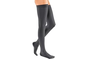 medi mediven elegance – Calze a compressione da donna, lunghezza coscia, CCL2, nastro adesivo con nodi, normale