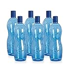 Cello Polka PET Bottle Set, 1 Litre, Set of 6, Blue