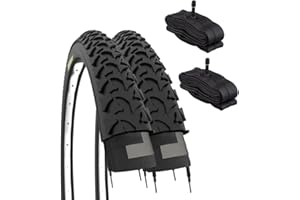 ECOVELO EBI20MAE - 2 neumáticos 20 x 1,75 (47-406) + cámaras de Aire con válvula Schrader Unisex para niños, Negro, 20 Pulgadas