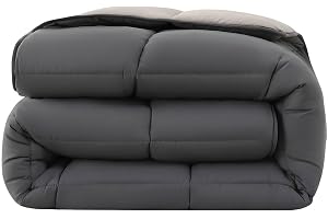 wometo Steppbett 155 x 220 cm, Oeko-TEX, vändbar design, grå &