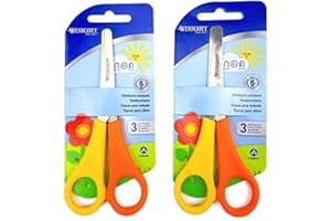 Westcott Children's Scissors - 5"/13cm - Left Handed - Yellow and Orange - Pack of 2 Pairs