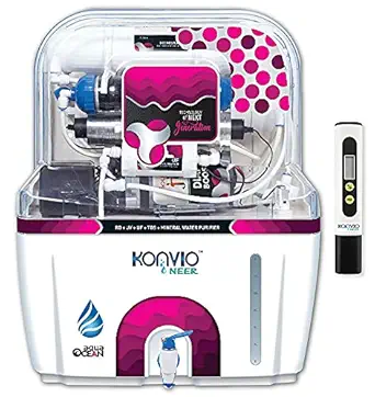 Konvio Neer Aqua Mineral Pink RO+UV+UF+TDS Adjuster and 7 Stage Purification with High TDS Membrane and Total Dissolved Solid Meter (Pink)