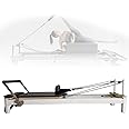 Pilates Reformer | Compact At-Home Workout Machine | Smooth & Quiet | Max Weight 330lbs | Suitable Users 4’10 – 6’4” | for Home, Business, Gym, etc.| Measures 95 (L) x 28 (W) x 9 (H) Inches