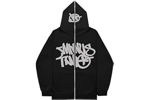 Genikeer Minus-Two bluza z kapturem damska mężczyzna, bluza z kapturem Y2k Hip-hop styl dla mężczyzn kobiet, Minus-Two bluza z kapturem z długim rękawem, Activewear Streetwear Y2k