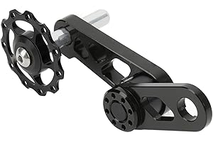 Socobeta Tendicatena a Singola velocità Tendicatena per Bicicletta Pieghevole in Lega di Alluminio Tendicatena per Bicicletta per Bicicletta(Nero)