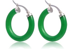 SWEET & HAPPY GIRL'S FASHION JEWELRY Sweet & Happy Girl'S Store 30mm Ring Beads Marcasite Tibetan Silve Earclip Stud Hoop Earrings Jewelry