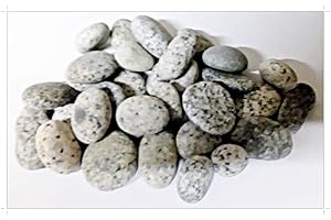 SOOTHING IDEAS 1kg Silver Grey Spotted Beach Stones 25-35mm Garden, Pond, Water Features
