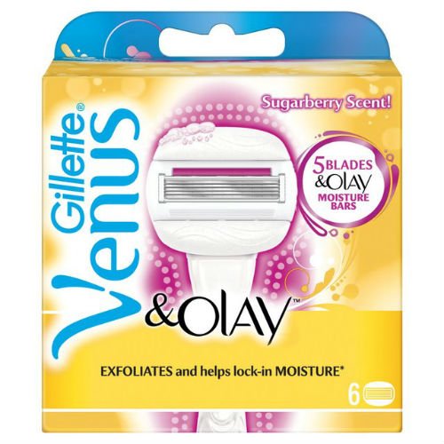 Gillette Venus & Olay Sugarberry Razor Blades 6 per pack