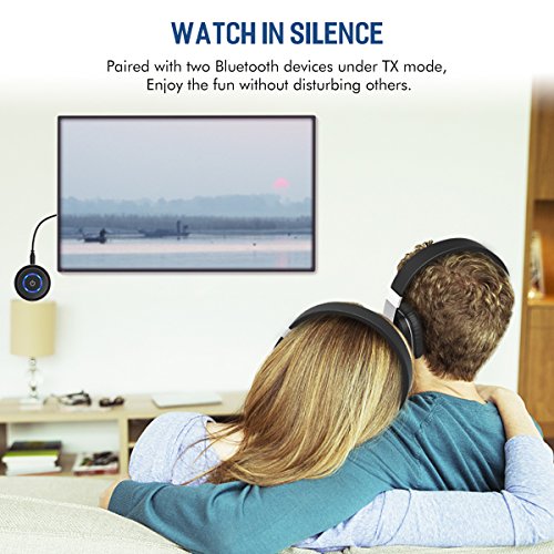 HiGoing Bluetooth 4.1 Transmitter EmpfÃ¤nger, Tragbarer kabelloser Bluetooth Receiver 2 in 1 Adapter 14 Stunden Spielzeit 3,5mm Audio GerÃ¤te fÃ¼r TV, PC, KopfhÃ¶rer, Heim Stereoanlage und Auto Soundsysteme etc