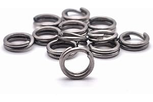 ‎PREDAX Rosco Sprengringe Matt Edelstahl - Splitringe, Verbinderringe, Sprengringe für Kunstköder, Angelmontagen, geeignet für Süßwasser & Salzwasser