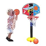 Adjust Children Kids Junior Basketball Hoop And Stand Ball Pump Backboard Set and Ball Indoor Outdoor Fun Toys Activities Boy Kids For 3 years older Christmas Gift (3 years) Toddler Baby Sports (Misc.)