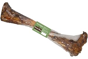 Pure & Natural Roasted Venison Dog Bone - Deer Legs for Dogs, Natural & Long Lasting Dog Chew Bones for Large Dogs and Aggressive Chewers - Pack of 1