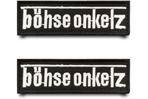 TUYATEZHI 2 Stück Böhse Onkelz Abzeichen Patch Hook & Loop Nylon Flagge Patch Taktische Aufnäher Applikation Lustig Ausdrücke Kostüm Zubehör für Weste Jacke Kleidung Hut Rucksäcke Jeans T-Shirt