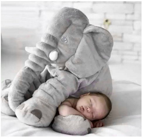ZEARO Baby-weiches Plüsch-Elefant Schlafkissen Kids Lendenkissen Spielzeug 2 Sizes - 2