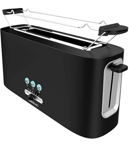 LITTLE BALANCE 8830 Happy Toast, Toaster, 1 langer Schlitz, 1 Baguettescheibe, Thermostat mit 7 Positionen, Auftauen, Krümelschublade, 900 W, Smaragd