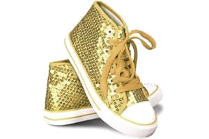 Sprint Sport Glitzer Pailletten Sneaker High Top in 17 Farben für Damen & Mädchen | Knöchelhohe Turnschuhe mit Pailletten für Party, Festival & Kostüm | Glitzerschuhe