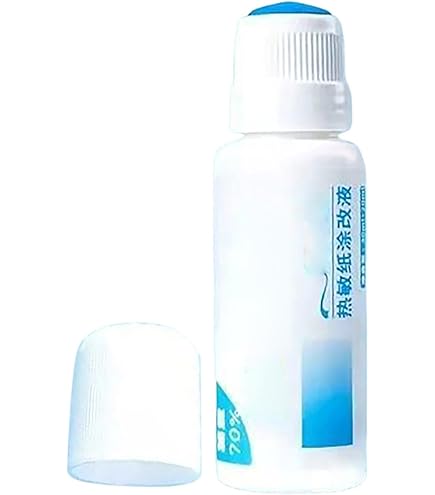Yicare Correcteur Liquide Pour Papier Thermique - Lot De 2 Flacons 10ml Avec Couteau De Déballage | Efface Données Reçus Factures | Protection Vie Privée