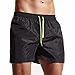 Produktbild Kurze Hose Badehosen,Pottoa Beach Sport Pants,Herren Badeshorts / Boxer Badehose / Wasserdichte Badehose / Bermuda-Shorts / Freizeit-Hose / Boxer Badepants / kurze Schwimmhose (Schwarz, M)