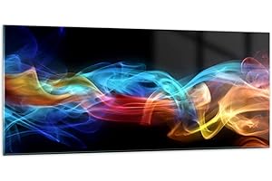 ARTTOR Decoracion Salon Abstracto aire colorido figura Vidrios decorativos 120x50cm Cuadro Sobre Vidrio Moderno Cocina Cuadros Pared Impresiones Impresión en Cristal Wall Art Prints Grande GAB120x50-2171