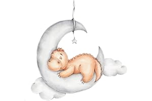 NINIMIO Adesivi Murali Bambini, Adesivi Da Parete, Decorazioni camera da letto, Carta Da Parati Adesiva muro, Stickers Bambini, Carta Adesiva Per Mobili, Stickers Murali, Adesivi Bambini (dinosauro)